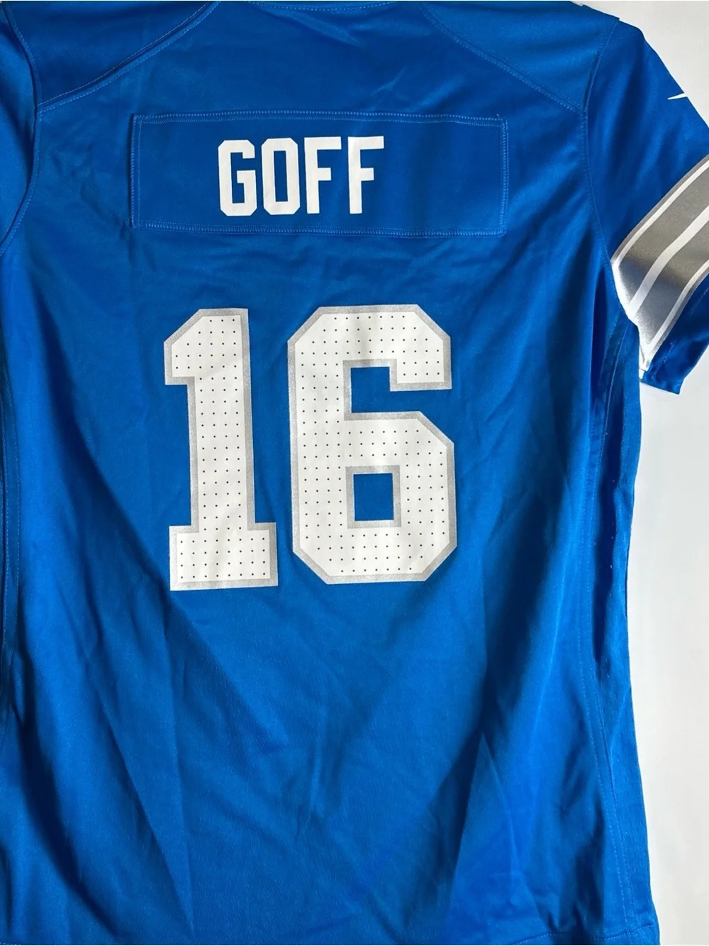 NFL Detroit Lions Jarred Goff #16 Kids Nike Football Jersey with White Numbers